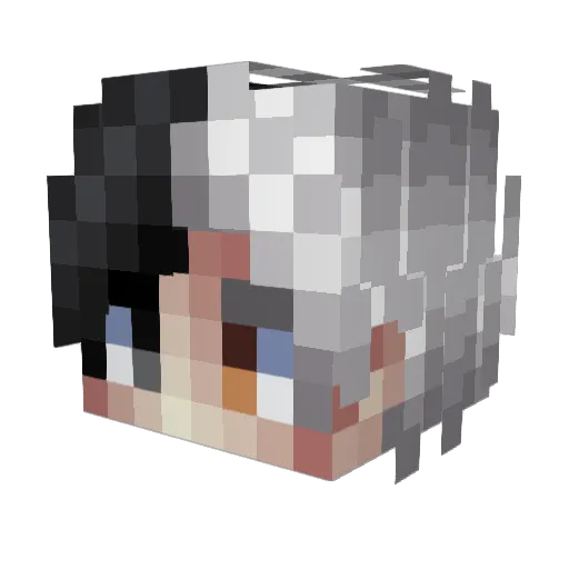 very_disposable Minecraft avatar head, 3D render