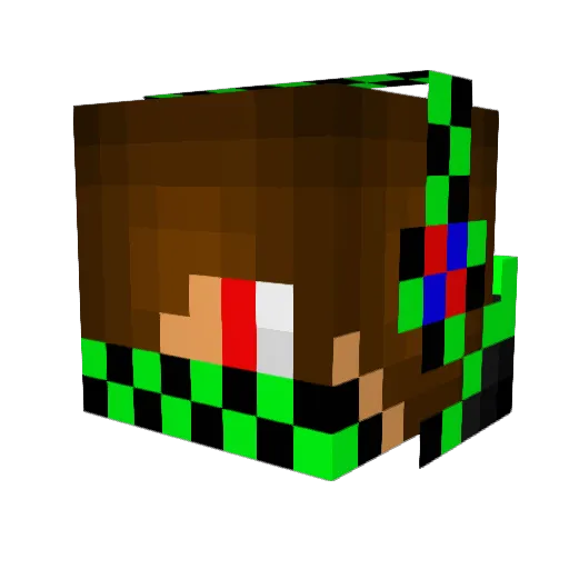 very_potent Minecraft avatar head, 3D render