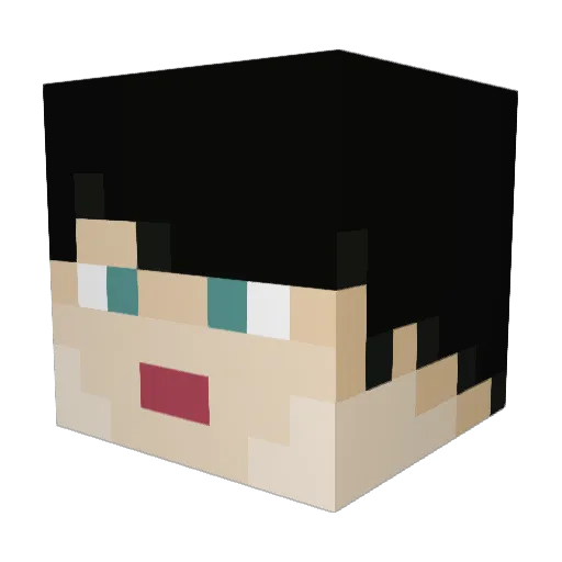 very_robin Minecraft avatar head, 3D render