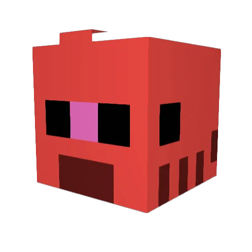 verybell Minecraft avatar head, 3D render