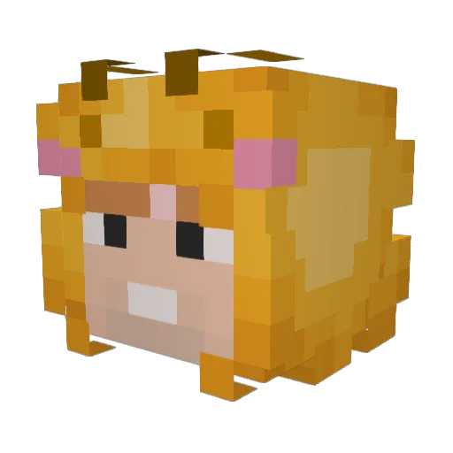 verykirktime Minecraft avatar head, 3D render