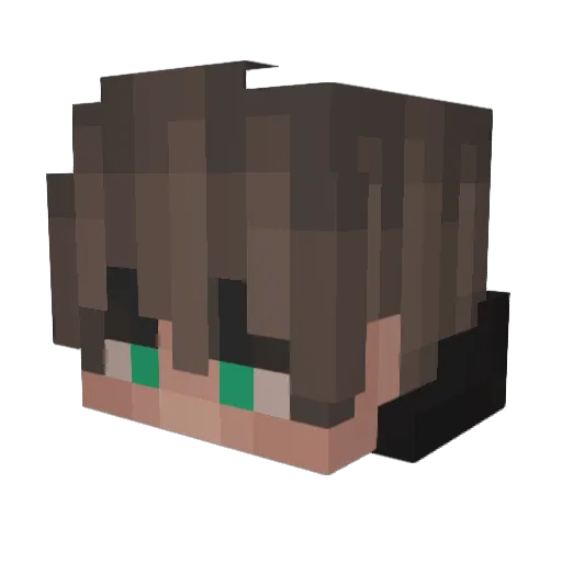 verypeople Minecraft avatar head, 3D render