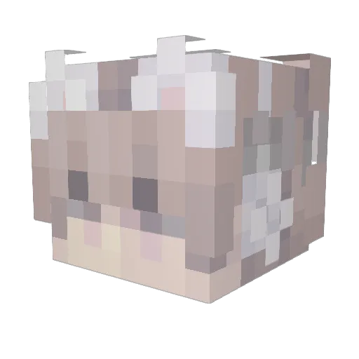 vesperbuck Minecraft avatar head, 3D render