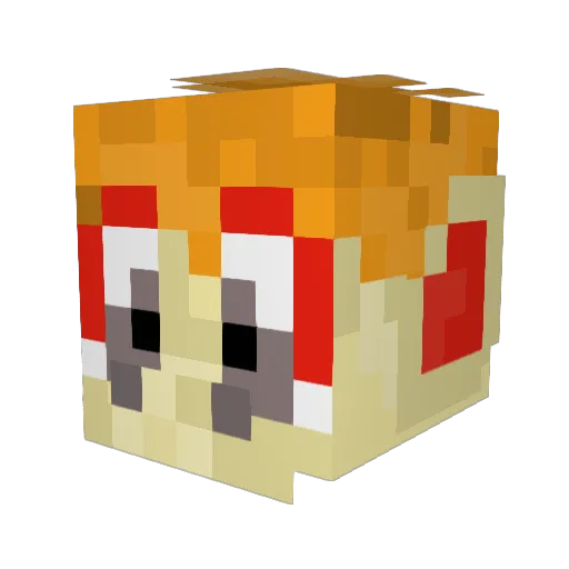 vespiii Minecraft avatar head, 3D render