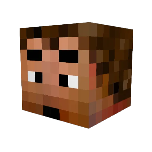 veste23 Minecraft avatar head, 3D render