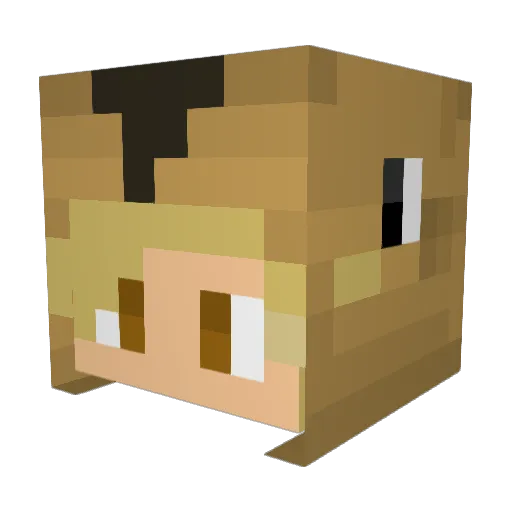 vestyb Minecraft avatar head, 3D render