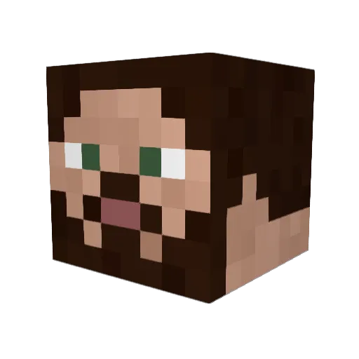vesudesu Minecraft avatar head, 3D render