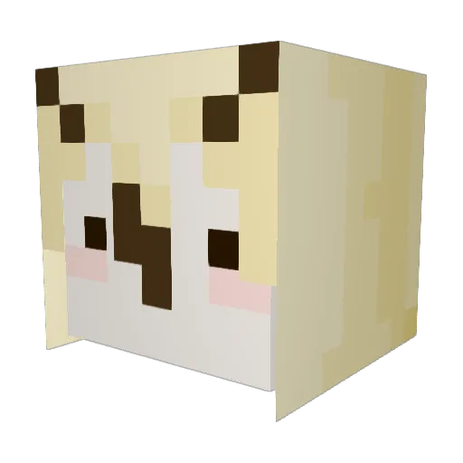 vesuviaa Minecraft avatar head, 3D render