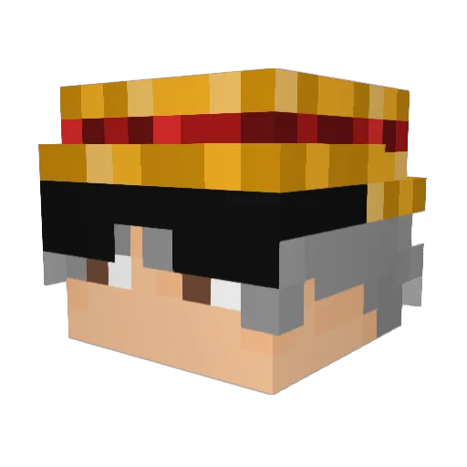 veterxno Minecraft avatar head, 3D render