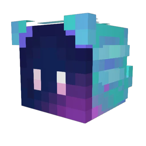 veusign Minecraft avatar head, 3D render