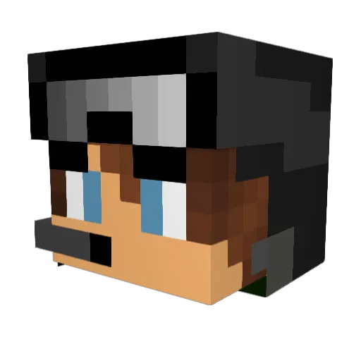vexiEu Minecraft avatar head, 3D render