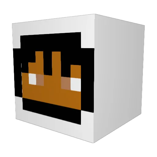vexodl Minecraft avatar head, 3D render