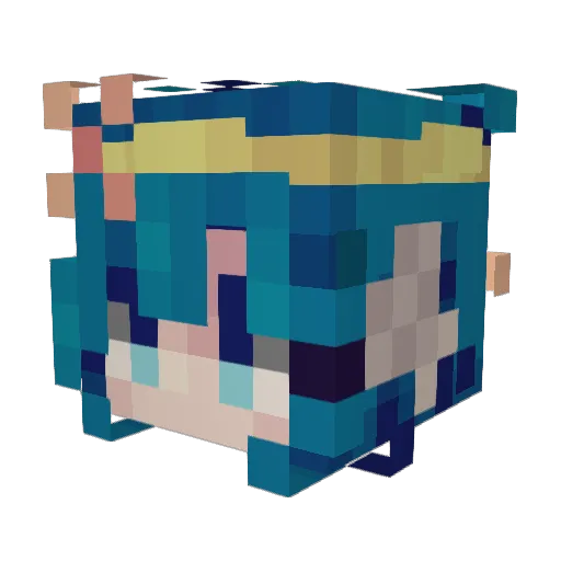 vexolly Minecraft avatar head, 3D render