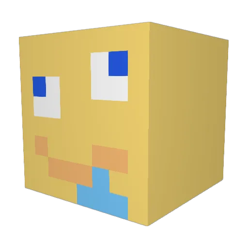 vexonwii Minecraft avatar head, 3D render