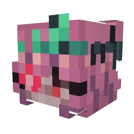 vexotyl Minecraft avatar head, 3D render