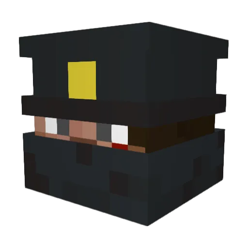 vexserv Minecraft avatar head, 3D render