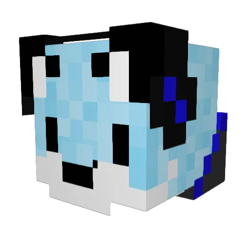 vexsher Minecraft avatar head, 3D render
