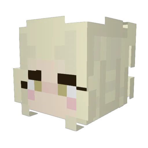 vexxlie Minecraft avatar head, 3D render