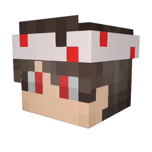 vexzika Minecraft avatar head, 3D render