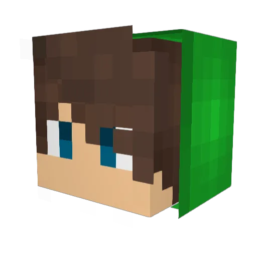 vezero Minecraft avatar head, 3D render