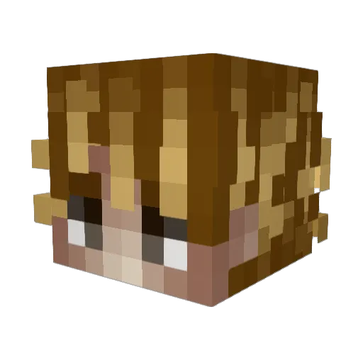 vezev Minecraft avatar head, 3D render
