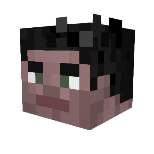 vezheek Minecraft avatar head, 3D render