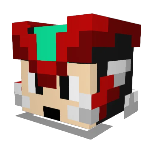 vf171ex Minecraft avatar head, 3D render