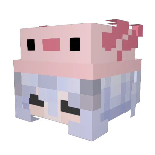 vfa_Verse_2a9 Minecraft avatar head, 3D render