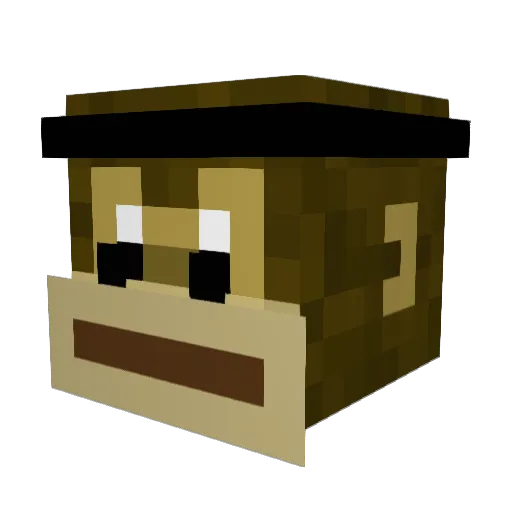 vfhr122 Minecraft avatar head, 3D render