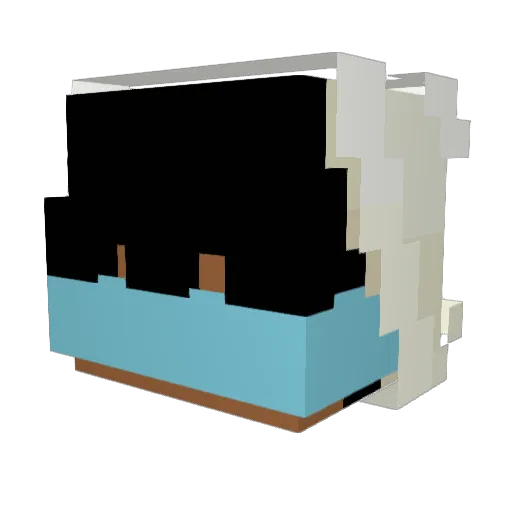 vficat1 Minecraft avatar head, 3D render