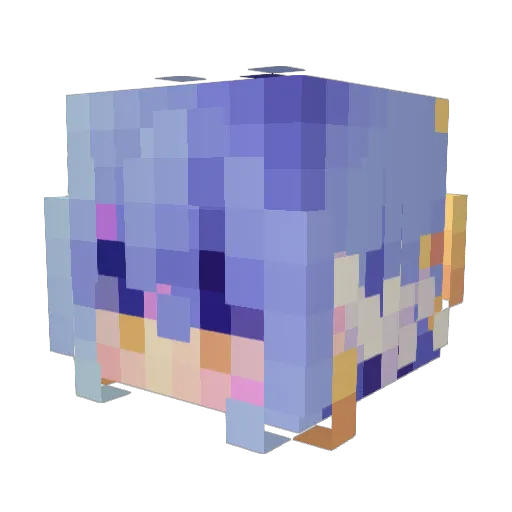 vflower Minecraft avatar head, 3D render
