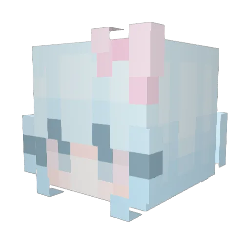 vfolklore Minecraft avatar head, 3D render
