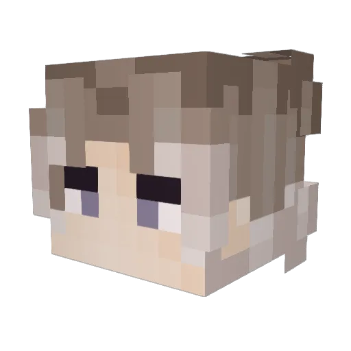 vgEugi Minecraft avatar head, 3D render