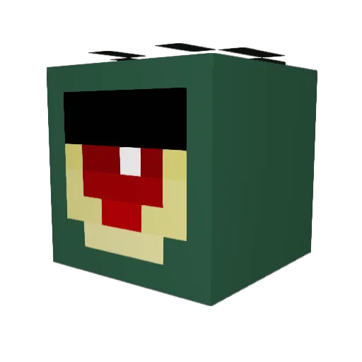 vgabv Minecraft avatar head, 3D render