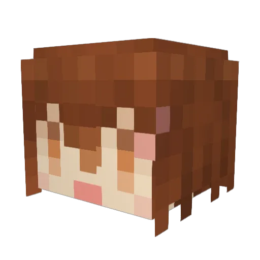 vghyyh Minecraft avatar head, 3D render