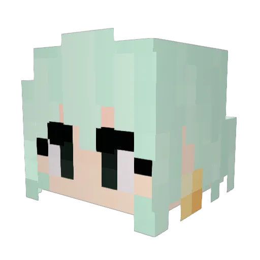 vhant0m Minecraft avatar head, 3D render