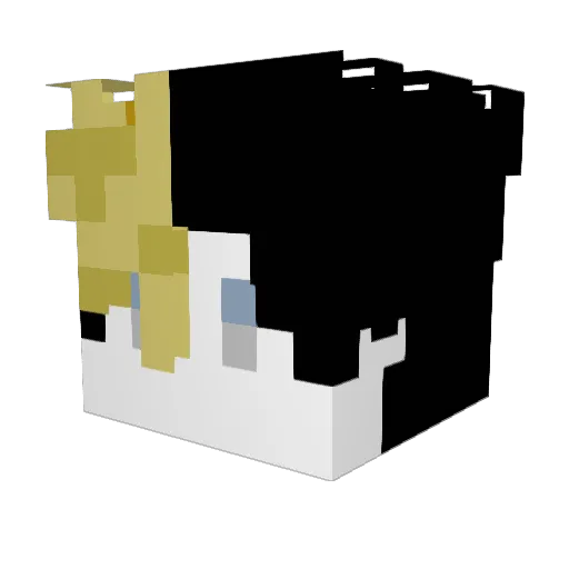 vharlix Minecraft avatar head, 3D render