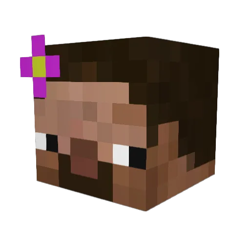 vhhsz Minecraft avatar head, 3D render