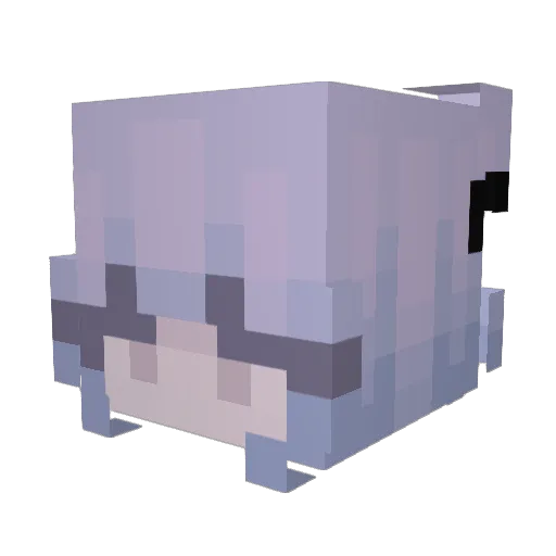 vhioleeeeet Minecraft avatar head, 3D render