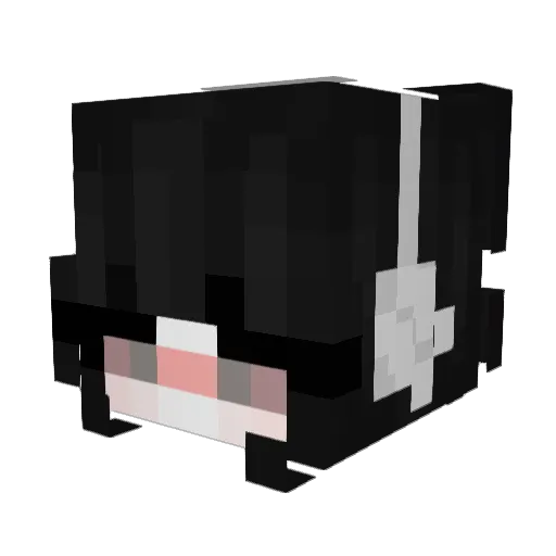 vhioleet Minecraft avatar head, 3D render