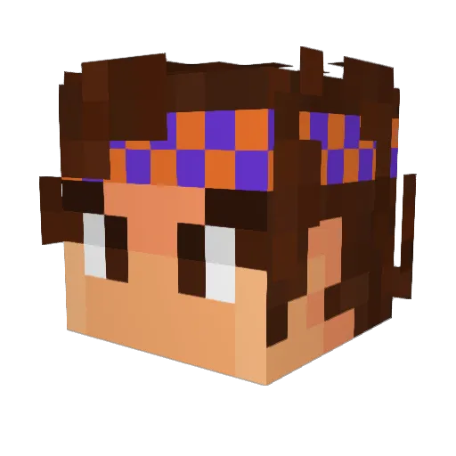 vhsluxxius Minecraft avatar head, 3D render
