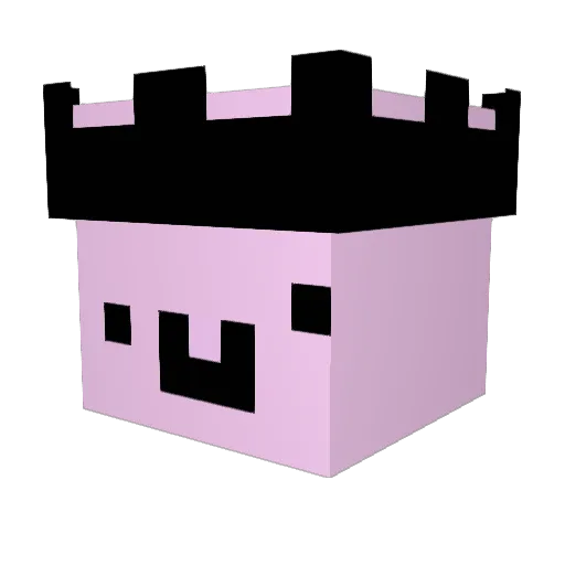 vhub Minecraft avatar head, 3D render