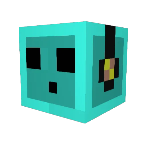 vhz123 Minecraft avatar head, 3D render