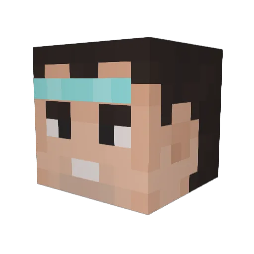 vi1606good Minecraft avatar head, 3D render