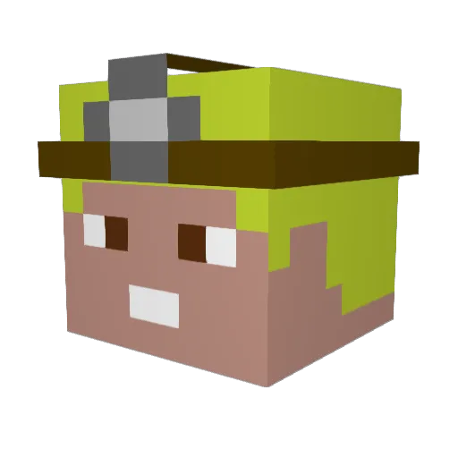 viRUS_Dark Minecraft avatar head, 3D render