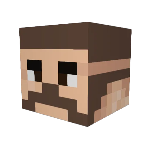 viXalk Minecraft avatar head, 3D render