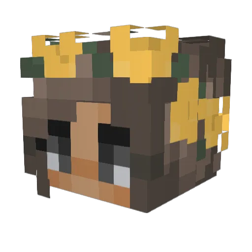 vi_ka Minecraft avatar head, 3D render