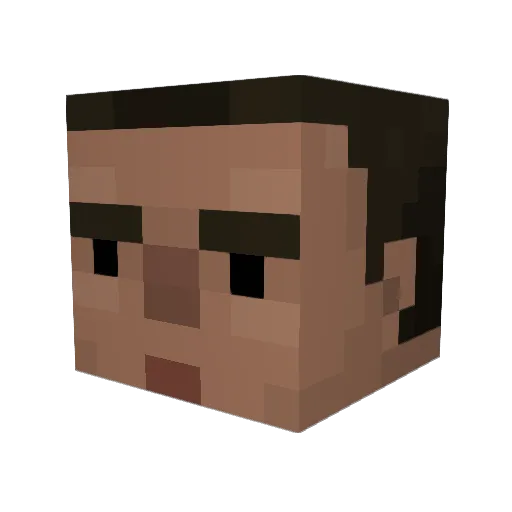 viaBen Minecraft avatar head, 3D render