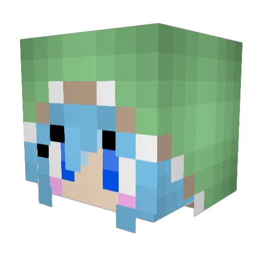 viacalvin Minecraft avatar head, 3D render