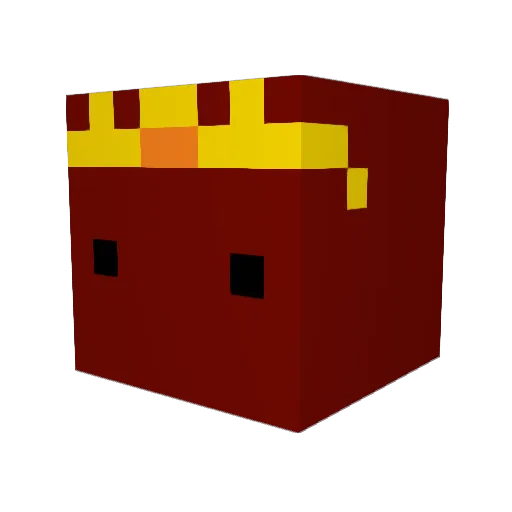 viamaxima Minecraft avatar head, 3D render